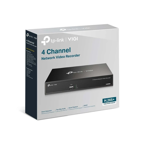 Tp-Link Vigi NVR1004H 4 Kanal 1 Sata NVR Kayıt Cihazı H265+ - Resim 4