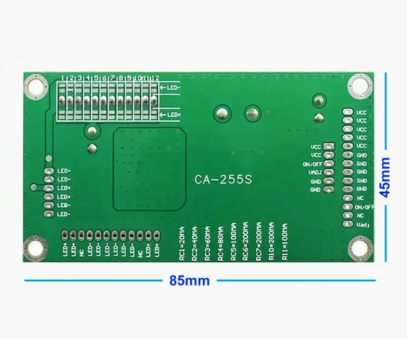 CA255S Lcd Sürücü Kartı  Led Tv Televizyon Sabit Akım Arka Işık DC 24V 10 ınch/48 ınchEkran Switch Voltaj Yükseltici İnverter Power Modül Backlight - Resim 8