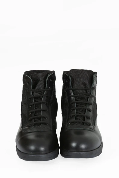 Yeni Yasa Güvenlik Botu KM Siyah Deri Yüksek Bilek Destekli Hafif Tabanlı Dayanıklı Erkek Bot - 2