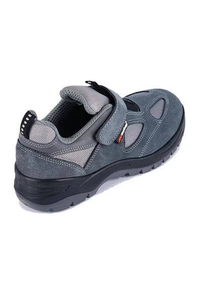 Mekap 157 S1P Süet Deri Çelik Burunlu Gri Delinmeye Dayanıklı Antistatik Kaymaz İş Ayakkabısı - 3