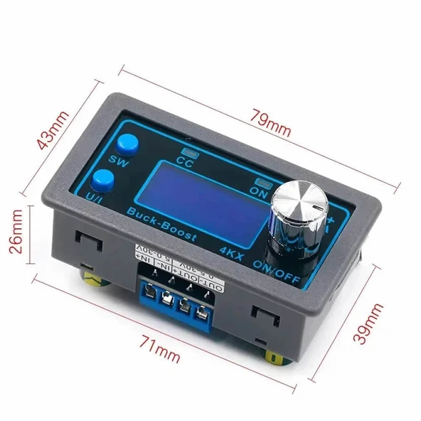 ZK-4KX Voltaj Akım Ayarlı Güç Kaynağı Voltmetre ve Ampermetre Göstergeli  5-30V 4A Voltaj Düşürücü Besleme Panel Tip Kutulu Step-Down Test Elektronik Devre - Resim 9