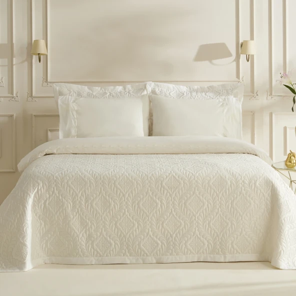 Karaca Home Glory Çift Kişilik 7 Parça Düet Set Ekru