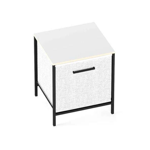 Çocuk Dolap 1 Çekmeceli Komodin Sehpa Gri 1597 - 5