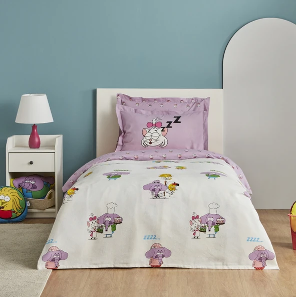 Karaca Home X Kral Şakir Yemek Savaşı Tek Kişilik Pike