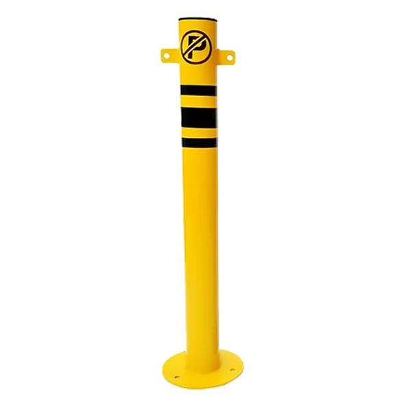 Otopark Zincir Bariyer Metal Duba Demir Sabit Baba Metal Park Bariyeri 75 cm Kırmızı