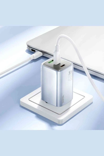 Hoco N49 Glorious 2 Adet Type-C 65W ve USB QC 3.0 Çıkışlı PD 65W Hızlı Şarj Cihazı - Resim 11
