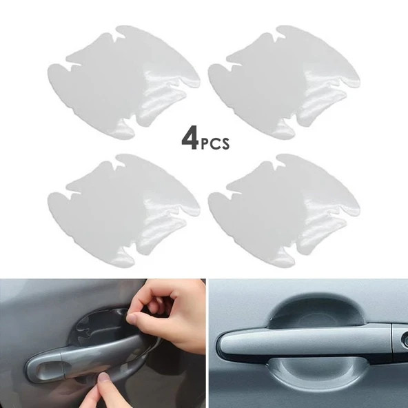 Araba Kapı Kolu Koruyucu Film (4lü Set) - 2
