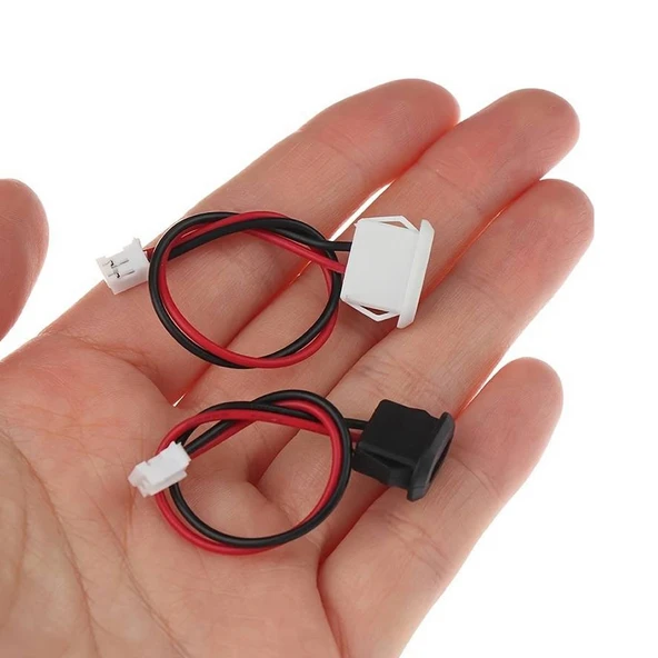 Type C Panel Montaj Dişi Soket 2 Pin 10cm Kablolu Siyah  Uzatma Konnektör Araba Kamera Oyuncak Telefon Şarj Mp3 Tablet - Resim 2