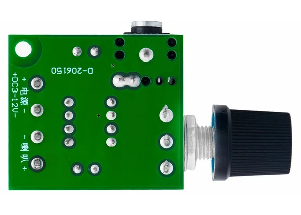 LM386 Ses Kuvvetlendirici Modül  DC 5V / 12V Mono Ayarlanabilir Ses Yükseltici Mikrofon Amfi Amfilikatör - Resim 3