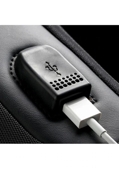 Pasifix 9530 Usb Sarj Portlu Ve Kilitli Omuz ve Göğüs Çantası Siyah - 6
