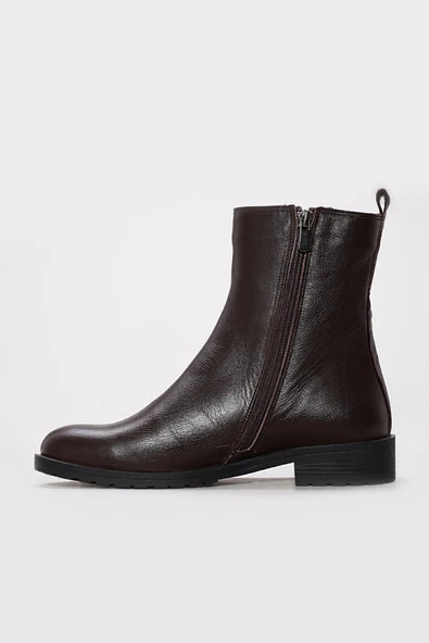 Hakiki Deri Kürklü  Kadın Klasik Bot 257KZA630 - Resim 8