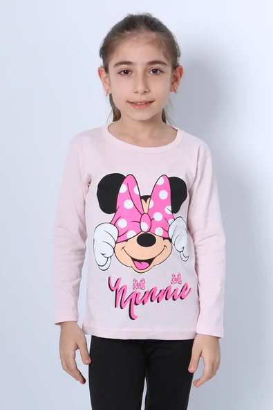 KIZ ÇOCUK UZUN KOLLU TSHİRT 4 MEVSİM BASKILI BİSİKLET YAKA C43 - Resim 12