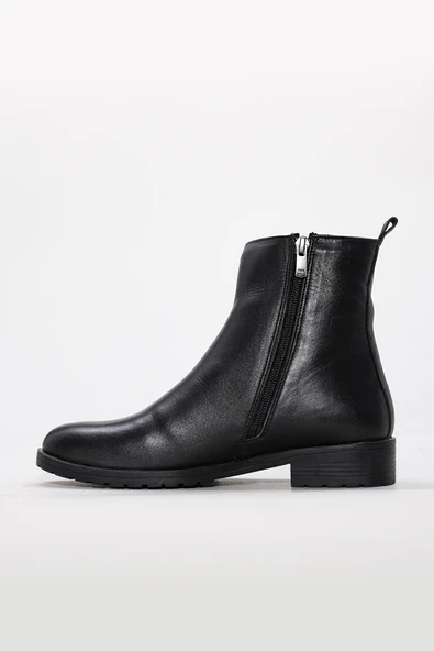 Hakiki Deri Kürklü  Kadın Klasik Bot 257KZA630 - Resim 3