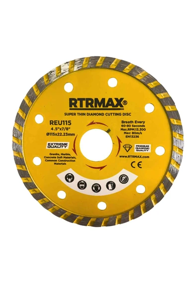 Rtrmax Reu115 Mermer Kesici Elmas Turbo 115 mm