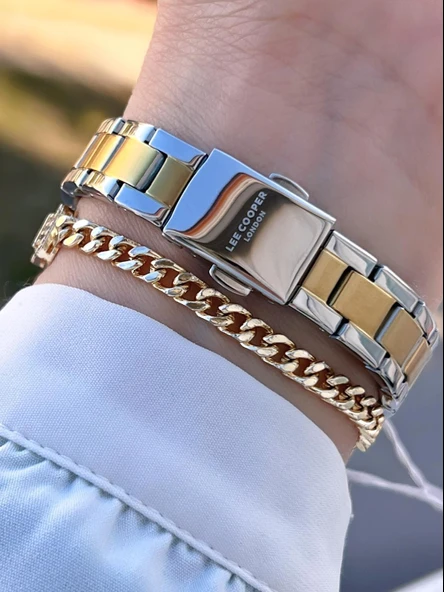 Lee Cooper Elite Seri Çelik Kordonlu 3 Atm Suya Dayanıklı Kadın Kol Saati BLC08024.220 - Resim 3