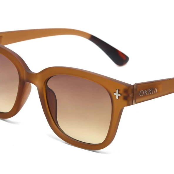 Okkia Giovanni Kahverengi Lens Unisex Güneş Gözlüğü Kahverengi - 6