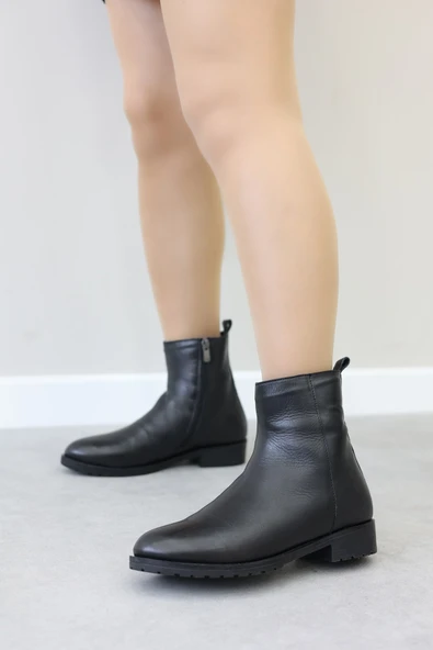 Hakiki Deri Kürklü  Kadın Klasik Bot 257KZA630 ürün görseli