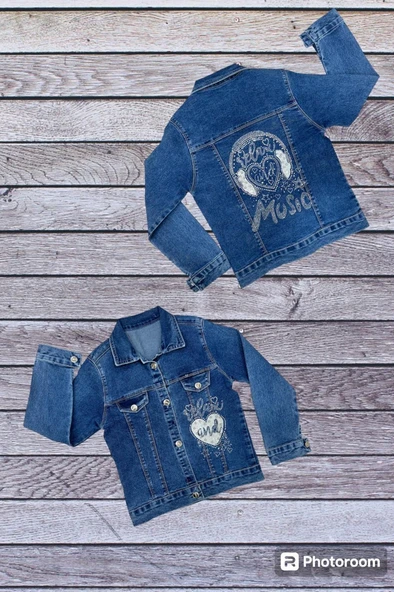 Kız Çocuk Taş Askılı Kot Ceket 8/12 Yaş - 2