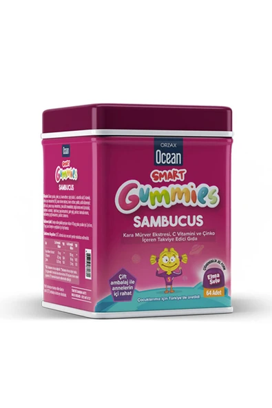 Orzax Smart Gummies Sambucus Takviye Edici Gıda 64 Adet ürün görseli