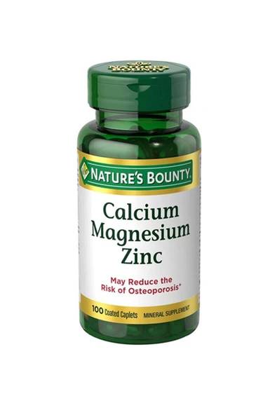 Natures Bounty Calcium Magnesium Zinc + D3 Takviye Edici Gıda 100 Kaplet ürün görseli