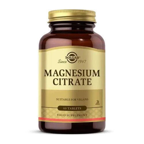Solgar Magnesium Citrate Magnezyum Takviyesi 200 Mg 60 Tablet ürün görseli