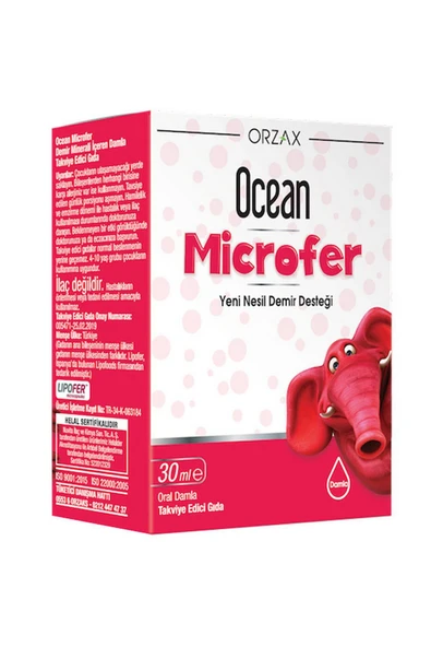 Orzax Ocean Microfer Takviye Edici Gıda 30 ml Damla ürün görseli