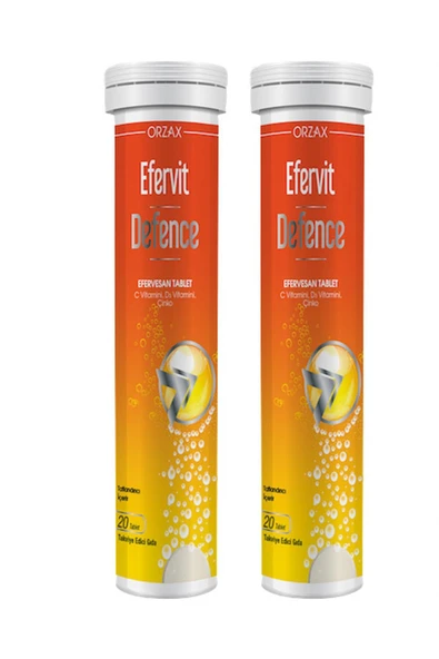 Orzax Efervit Defence Takviye Edici Gıda 20 x 2 Adet Efervesan Tablet ürün görseli