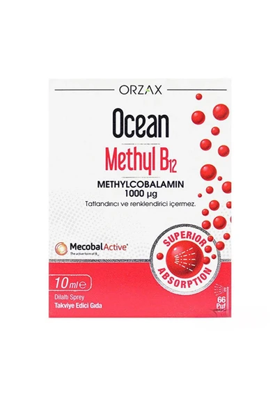 Orzax Ocean Methyl B12 10 ml Takviye Edici Gıda ürün görseli