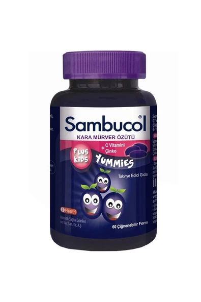 Sambucol Plus Kids Yummies Çocuklar İçin Takviye Edici Gıda 60 Tablet ürün görseli