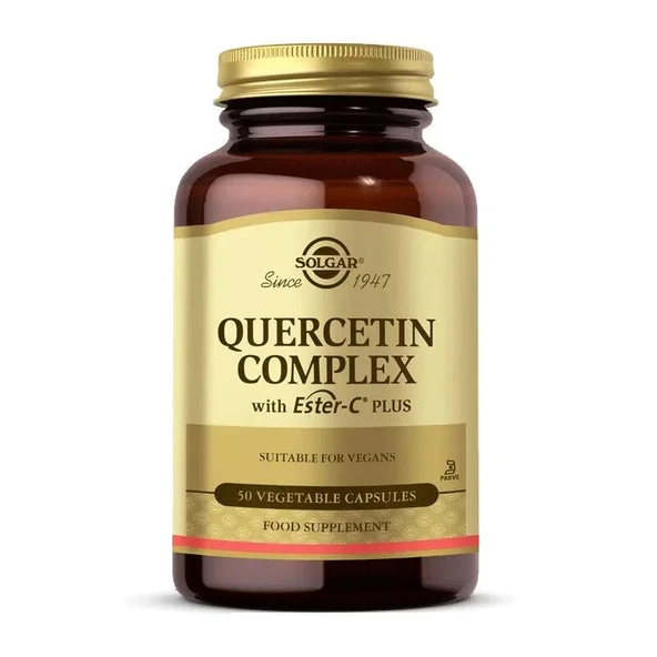 Solgar Quercetin Complex With Ester-C Plus Kuersetin Takviyesi 50 Kapsül ürün görseli
