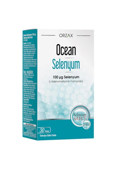 Orzax Ocean Selenyum Takviye Edici Gıda 30 Kapsül