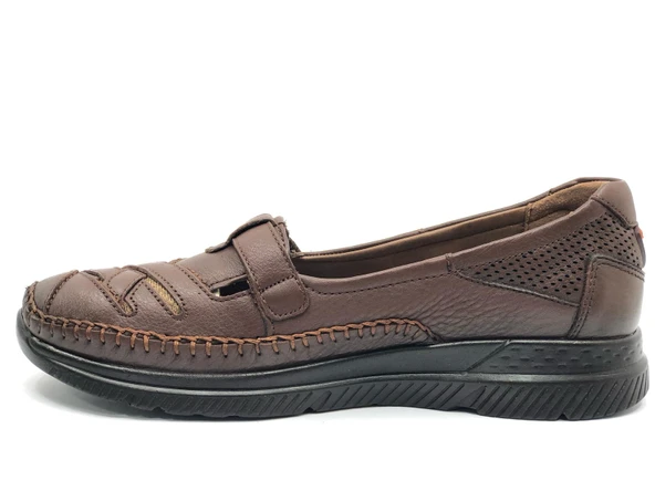 Forelli Elena Hakiki Deri Ortopedik Comfort Kadın Casual Ayakkabı - Resim 11