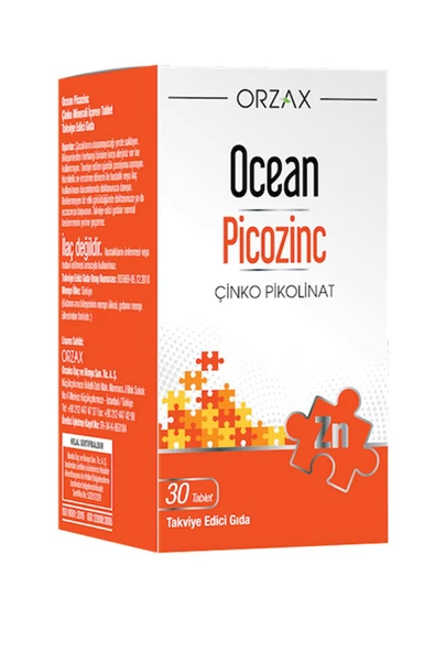 Orzax Ocean Picozinc Takviye Edici Gıda 30 Tablet ürün görseli