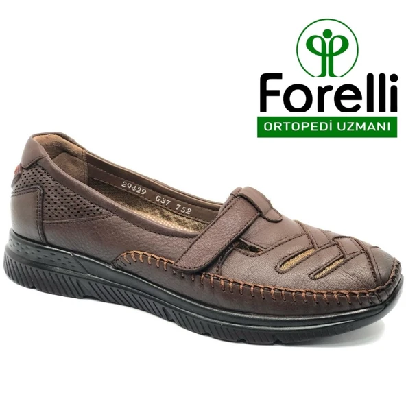 Forelli Elena Hakiki Deri Ortopedik Comfort Kadın Casual Ayakkabı - Resim 8
