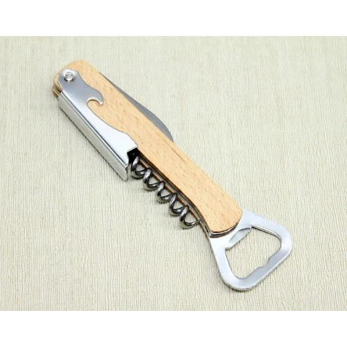 Ahşap Paslanmaz Çelik Tirbuşon Açacak ürün görseli