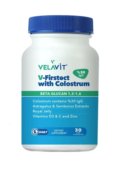 Velavit V Firstect With Colostrum Takviye Edici Gıda 30 Kapsül ürün görseli
