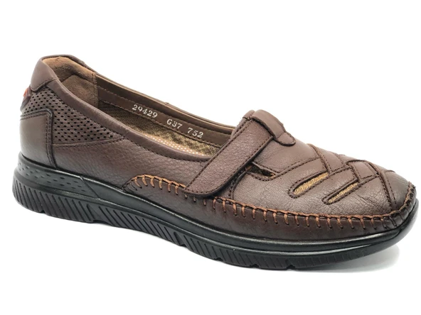 Forelli Elena Hakiki Deri Ortopedik Comfort Kadın Casual Ayakkabı - Resim 9