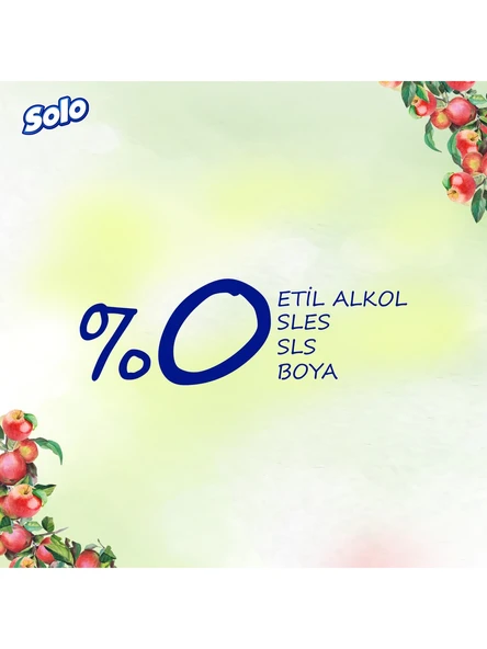 Solo Islak Havlu Mendil 50 Yaprak Elma Sirkesi & Karbonat (18 Li Set) (6PK*3) 900 Yaprak - Resim 8
