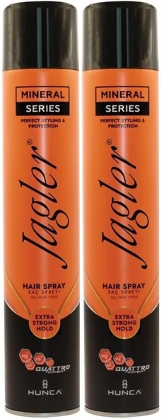 Jagler Saç Spreyi 400ML Extra Strong Hold - Ekstra Güçlü Tutuş (Turuncu) (2 Li Set)