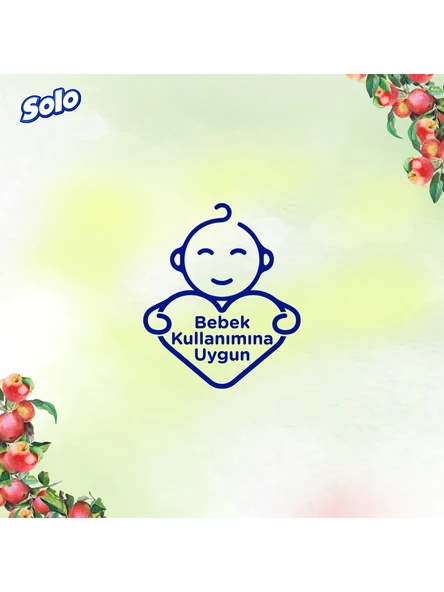 Solo Islak Havlu Mendil 50 Yaprak Elma Sirkesi & Karbonat (12 Li Set) (4PK*3) 600 Yaprak - 9
