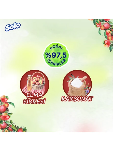 Solo Islak Havlu Mendil 50 Yaprak Elma Sirkesi & Karbonat (18 Li Set) (6PK*3) 900 Yaprak - Resim 6