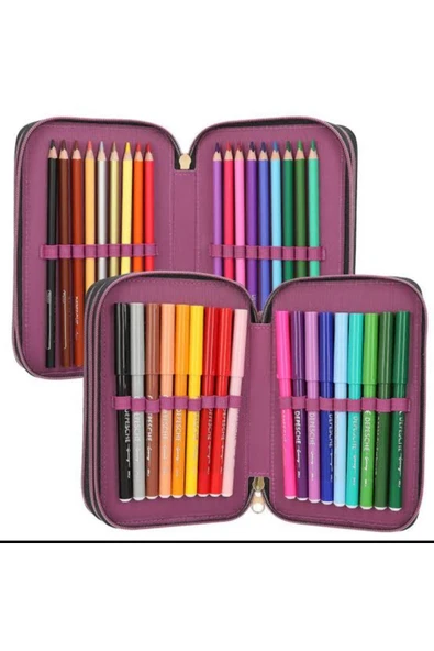 3 Katlı Kalem Kutusu- Rebel kitty - Resim 3