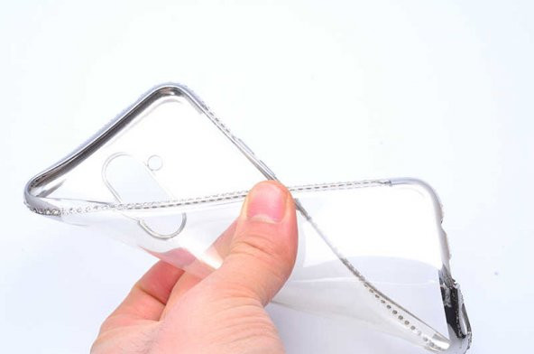 Huawei Mate 20 Lite Kılıf Zore Tek Sıra Taşlı Kapak - 2