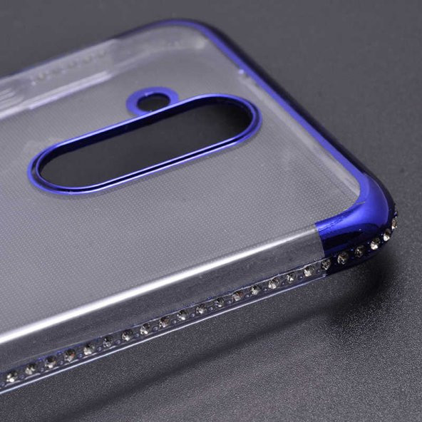 Huawei Mate 20 Lite Kılıf Zore Tek Sıra Taşlı Kapak - 6
