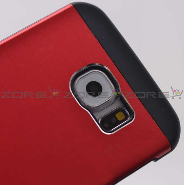 Galaxy S6 Kılıf Zore Metal Motomo Kapak - 3