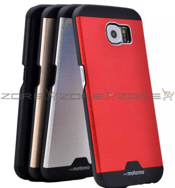 Galaxy S6 Kılıf Zore Metal Motomo Kapak - 4