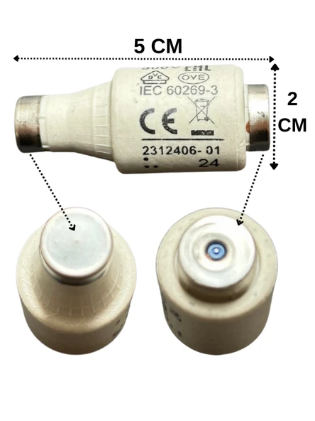 (4 Adet) 20 Amper Seramik Sigorta ETI - 3