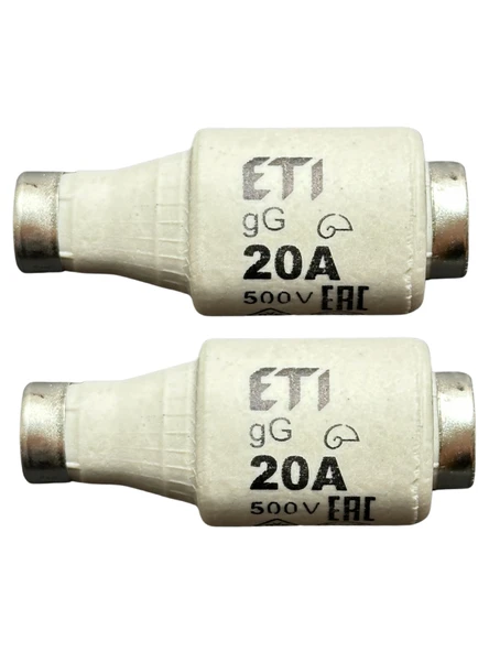 (2 Adet) 20 Amper Seramik Sigorta ETI