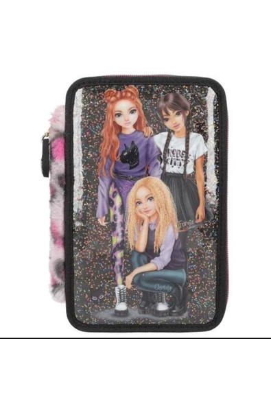 3 Katlı Kalem Kutusu- Rebel kitty - Resim 2