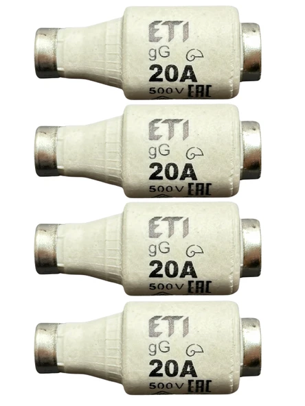 (4 Adet) 20 Amper Seramik Sigorta ETI